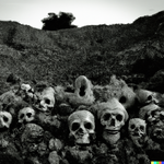 DALL·E 2023-01-31 01.49.12 - A land full of skulls, bones, darkness.png