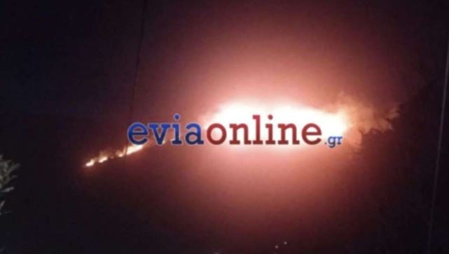 Μεγάλη φωτιά στην Κάρυστο – Ενισχύθηκαν οι δυνάμεις της Πυροσβεστικής – ΦΩΤΟ