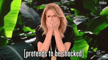 Shocked To Be GIF by Isola dei Famosi Shocked To Be GIF by Isola dei Famosi